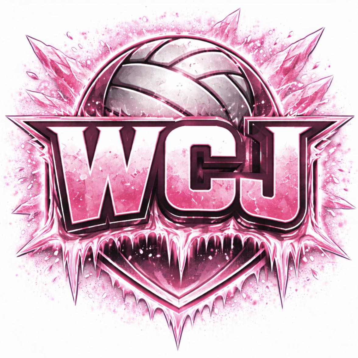 Washington County Juniors volleyball ice-burst logo